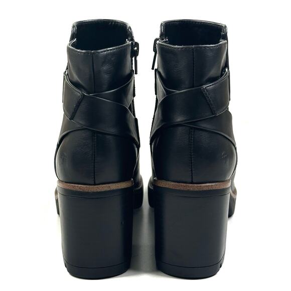 Naturalizer Madalynn Black Faux Leather Strap Bootie Womens Size 8.5M New $185 - Picture 4 of 12